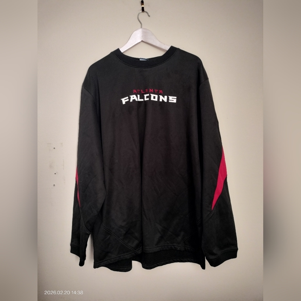 Reebok Black and Red Crewneck Training Jersey Atlanta Falcons Sz 2XL